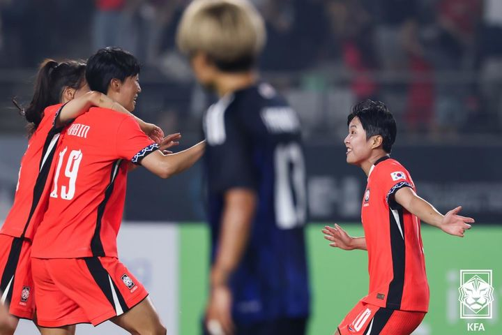 한일전 극장골 정다빈, 한국 여자축구, 일본과 무승부.