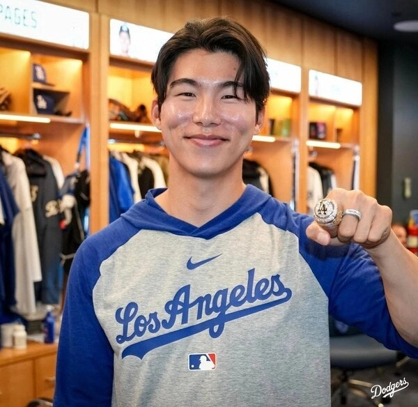 김혜성 드디어 월드시리즈 우승반지 받았다