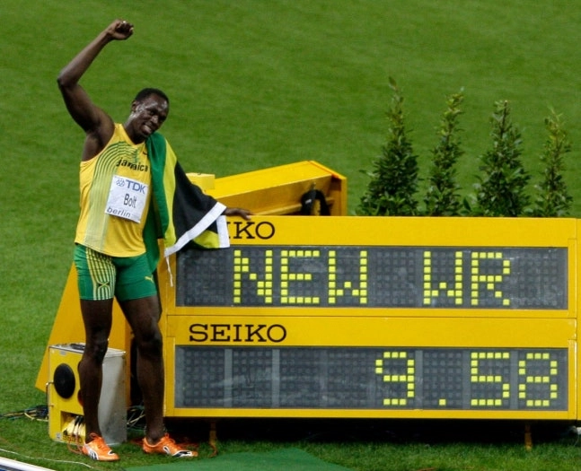 우사인 볼트 100m 기록 깨면? 150억 준다